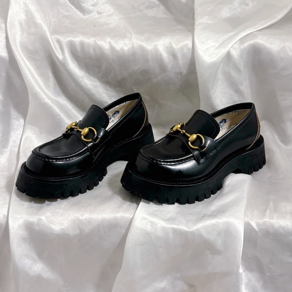 Gucci Harald Platform Horsebit Loafers
